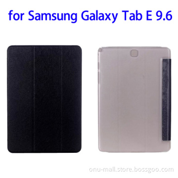 2015 New Products 3 Folding Flip Leather for Samsung Galaxy Tab E 9.6 Flip Cover